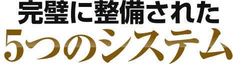 完璧に整備された５つのシステム